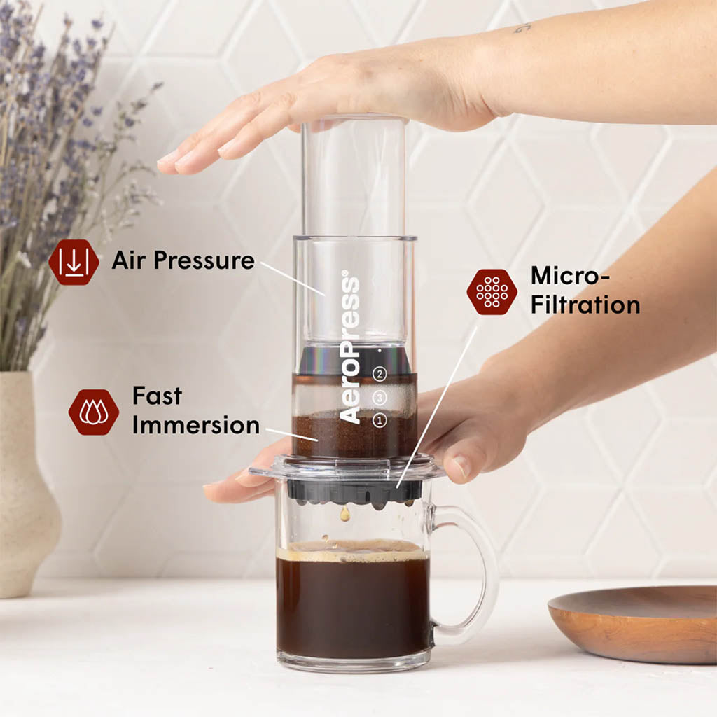 AeroPress Clear Coffee Press AeroPress 90BK05 Coffee Makers One Size / Black
