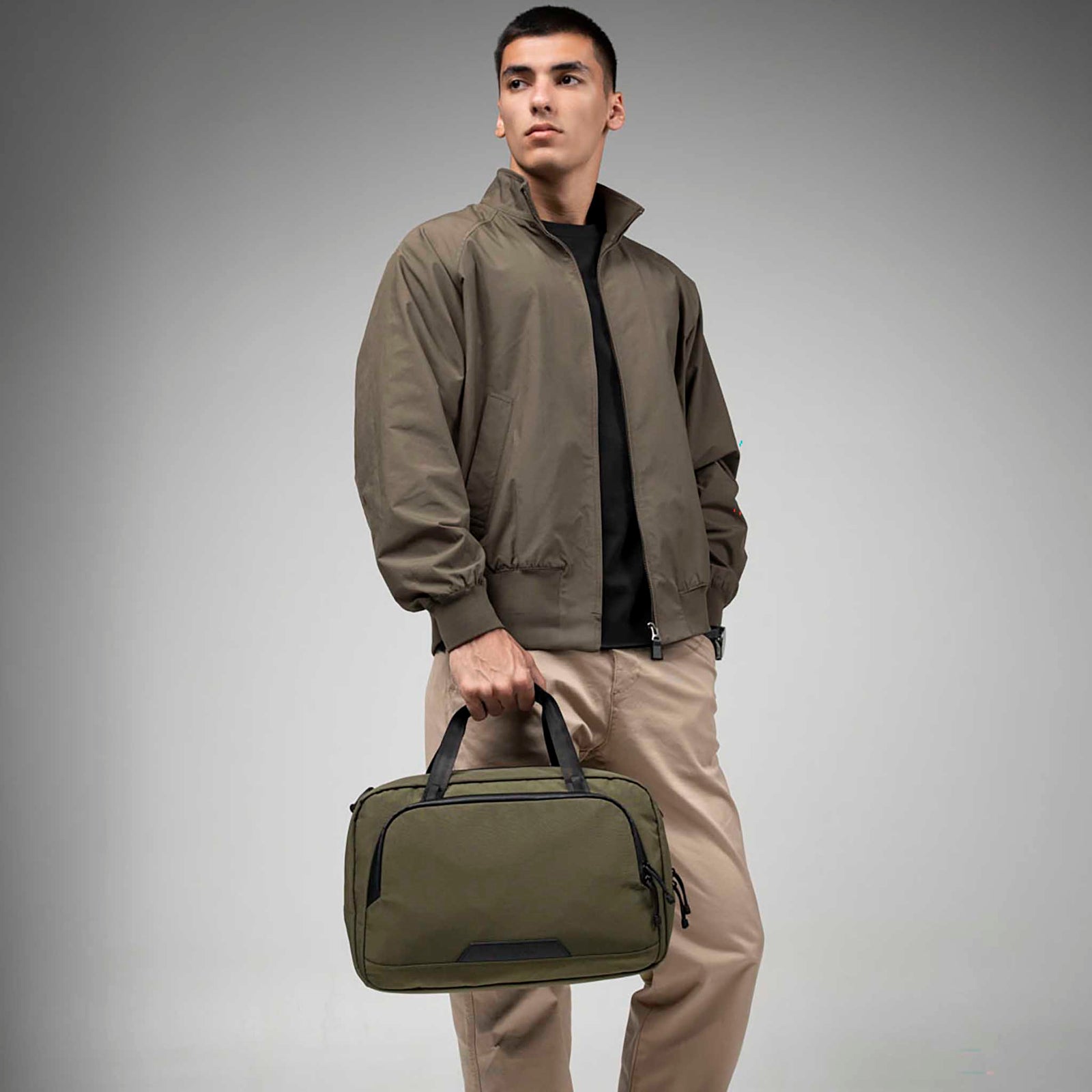 Bravo Brief | 14" Alpaka AA010910524 Briefcases 13L / Green Axoflux 400D Ripstop Nylon