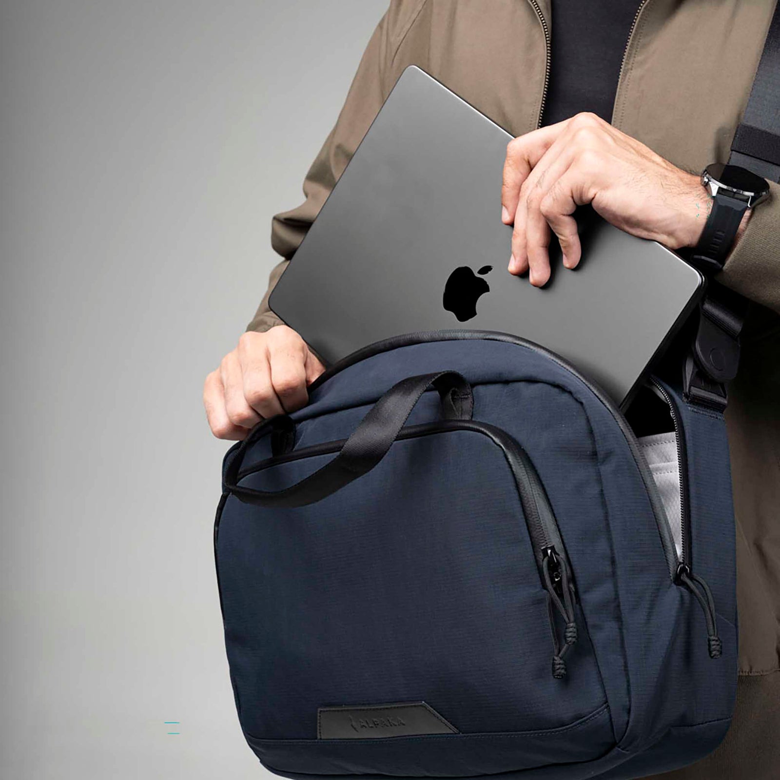 Bravo Brief | 14" Alpaka AA010910624 Briefcases 13L / Moonlight Blue Axoflux 400D Ripstop Nylon