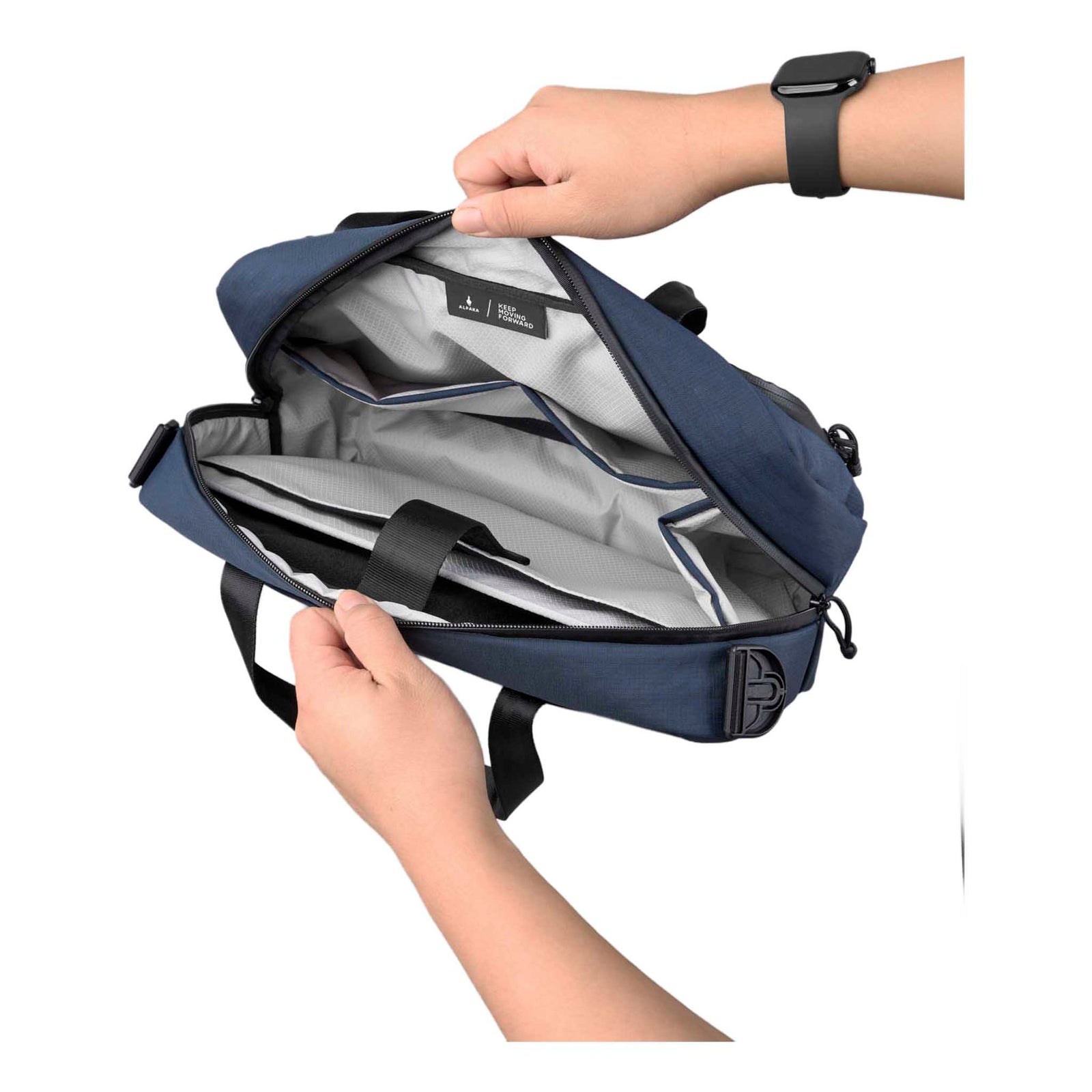 Bravo Brief | 14" Alpaka AA010910624 Briefcases 13L / Moonlight Blue Axoflux 400D Ripstop Nylon