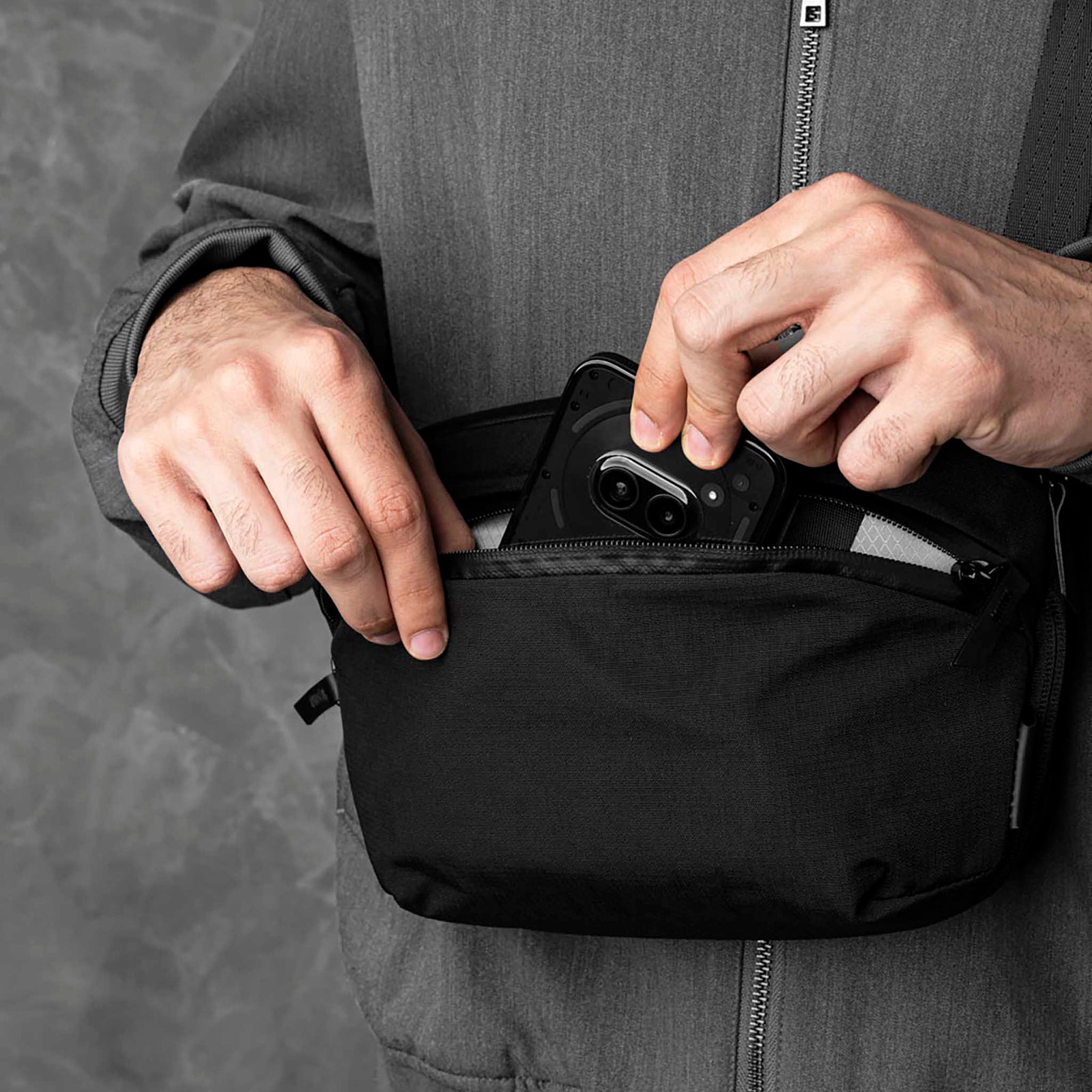 Flight Sling Pro Alpaka AA010870124 Sling Bags 2.5L / Black Axoflux 400D Ripstop Nylon