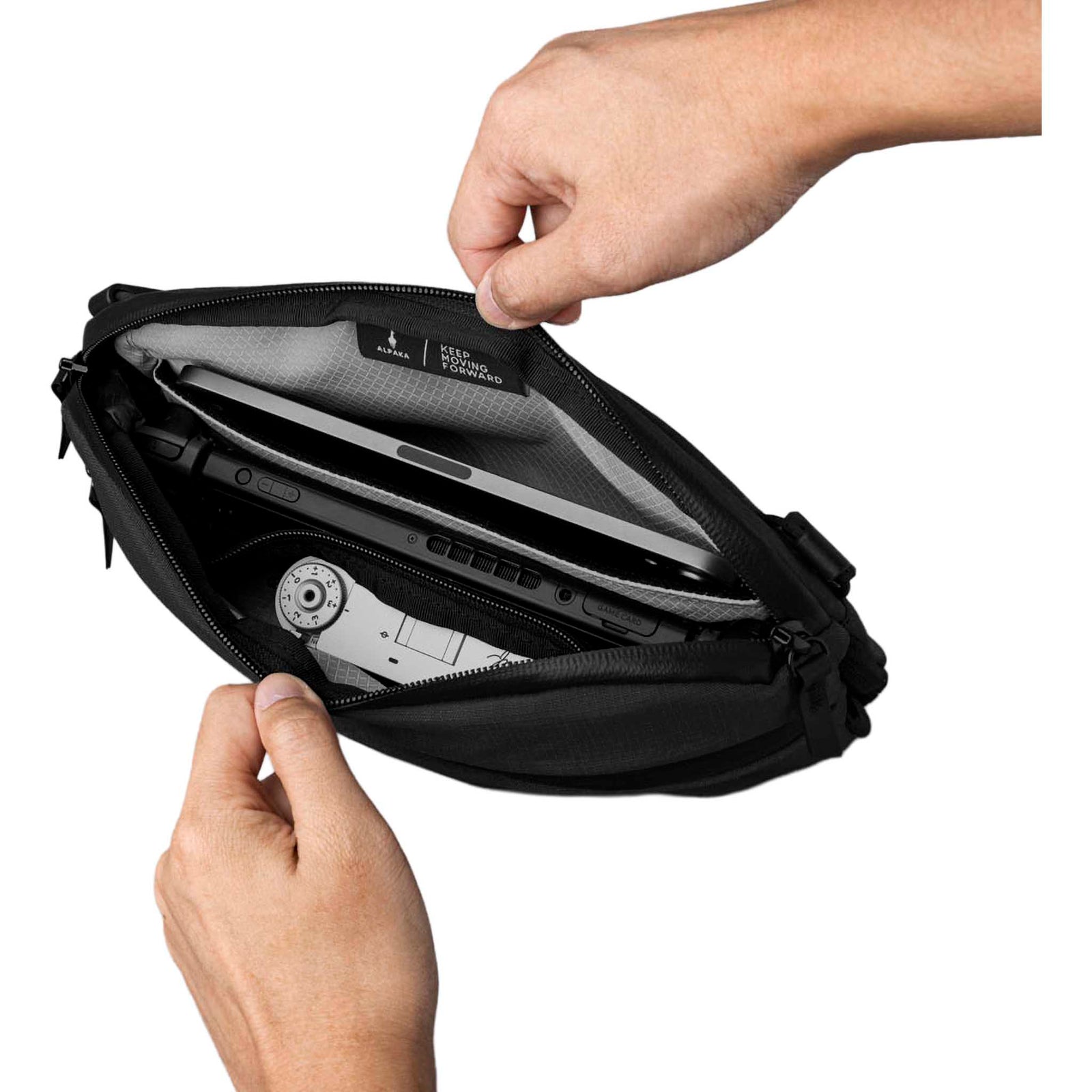 Flight Sling Pro Alpaka AA010870124 Sling Bags 2.5L / Black Axoflux 400D Ripstop Nylon