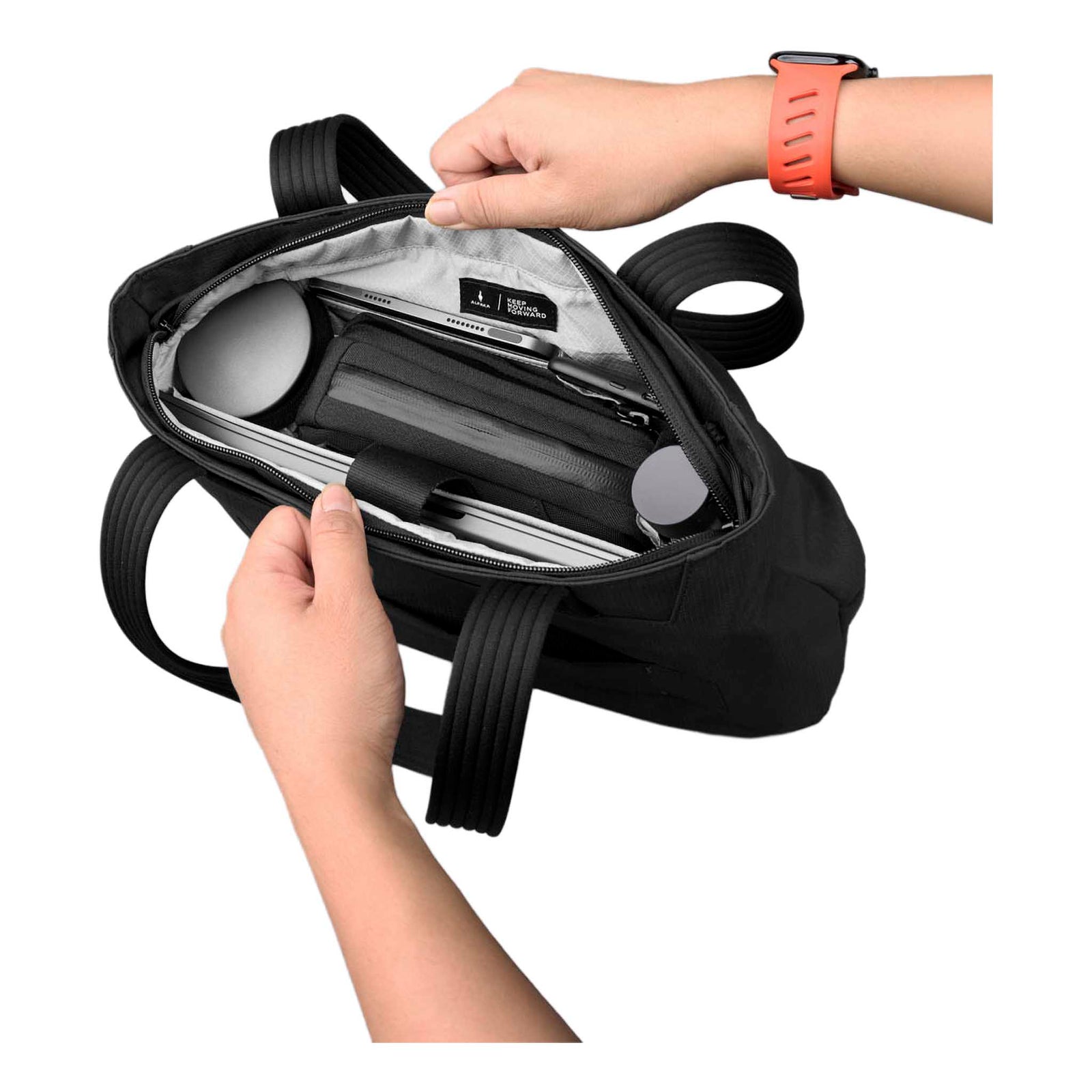 Flight Tote (S) Alpaka AD011010124 Tote Bags One Size / Black Axoflux 400D Ripstop Nylon