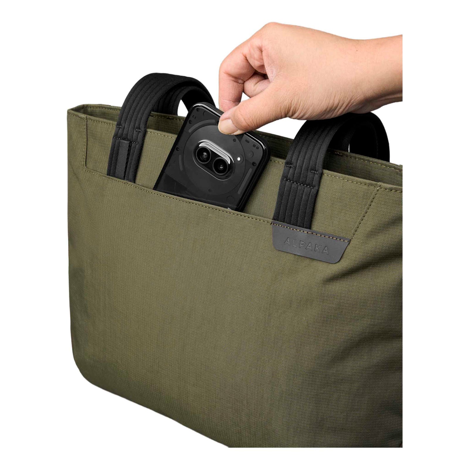 Flight Tote (S) Alpaka AD011010524 Tote Bags One Size / Green Axoflux 400D Ripstop Nylon