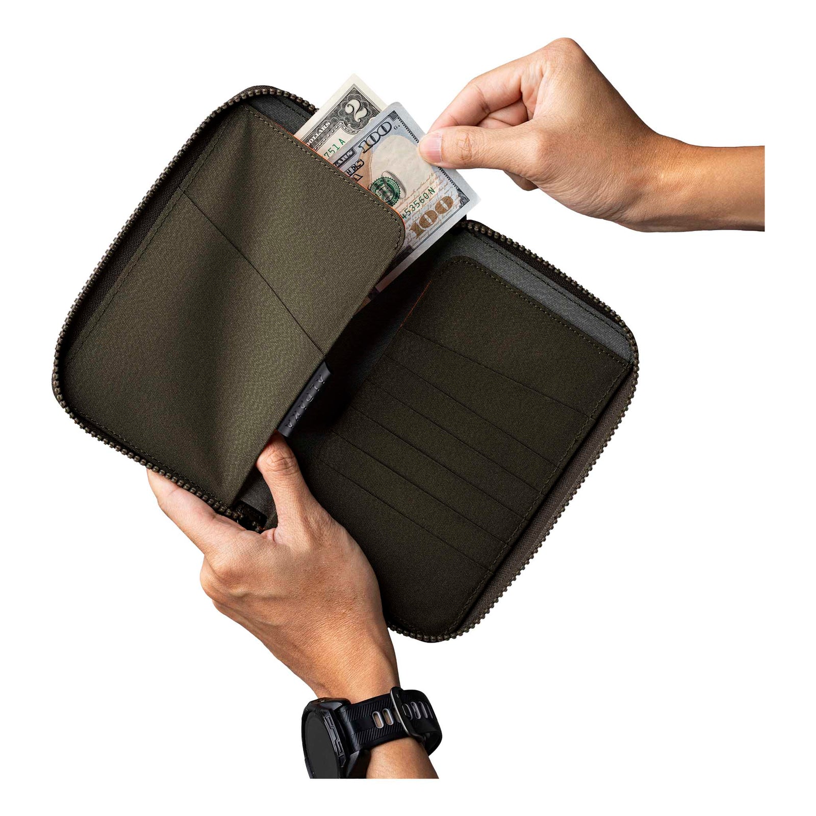 Zip Passport Wallet Alpaka AD010860522 Wallets One Size / Army Green | Axogrid 300D