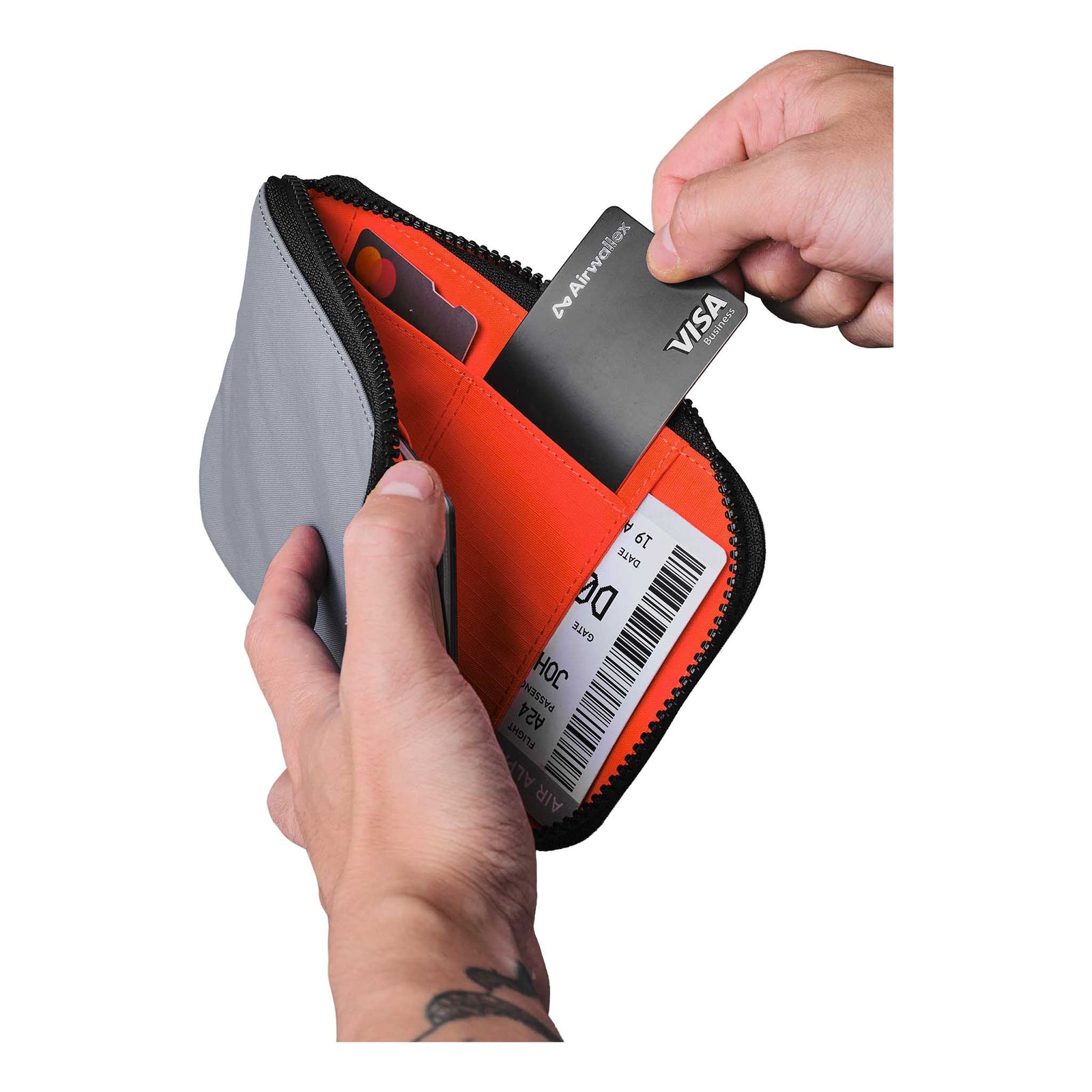 Zip Travel Wallet Alpaka AD010590218 Wallets One Size / Grey | Axoflux 210D
