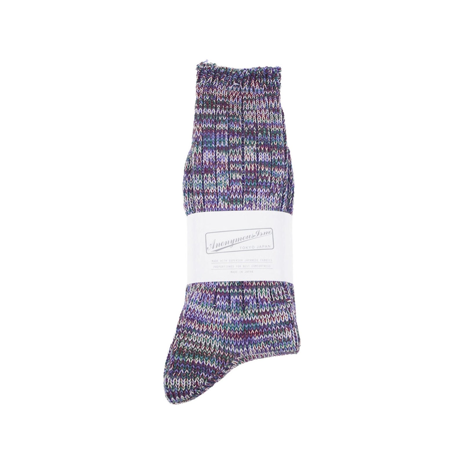5 Colour Mix Crew Anonymous Ism Unisex Socks