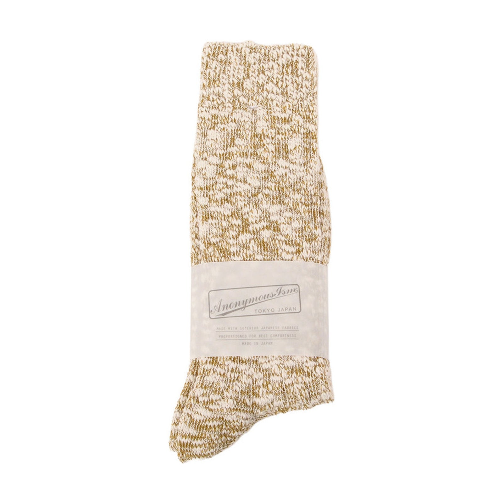 Light Slub Crew Anonymous Ism Unisex Socks