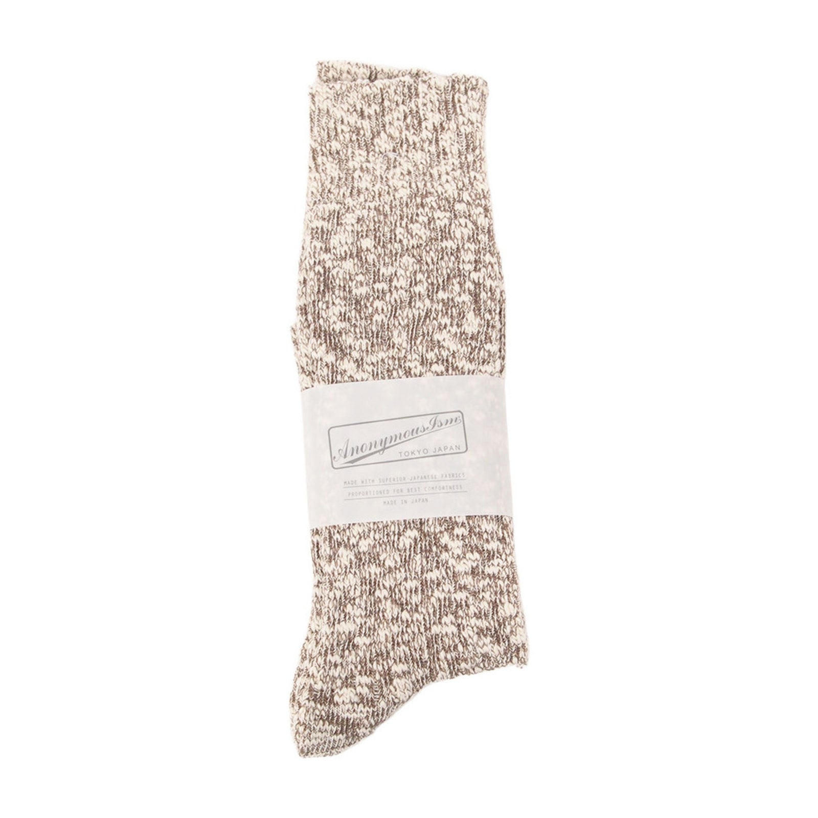 Light Slub Crew Anonymous Ism Unisex Socks
