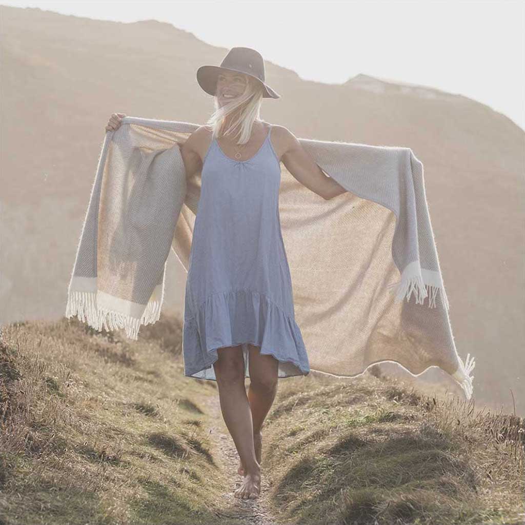 Herringbone Wool Blanket Atlantic Blankets Blankets