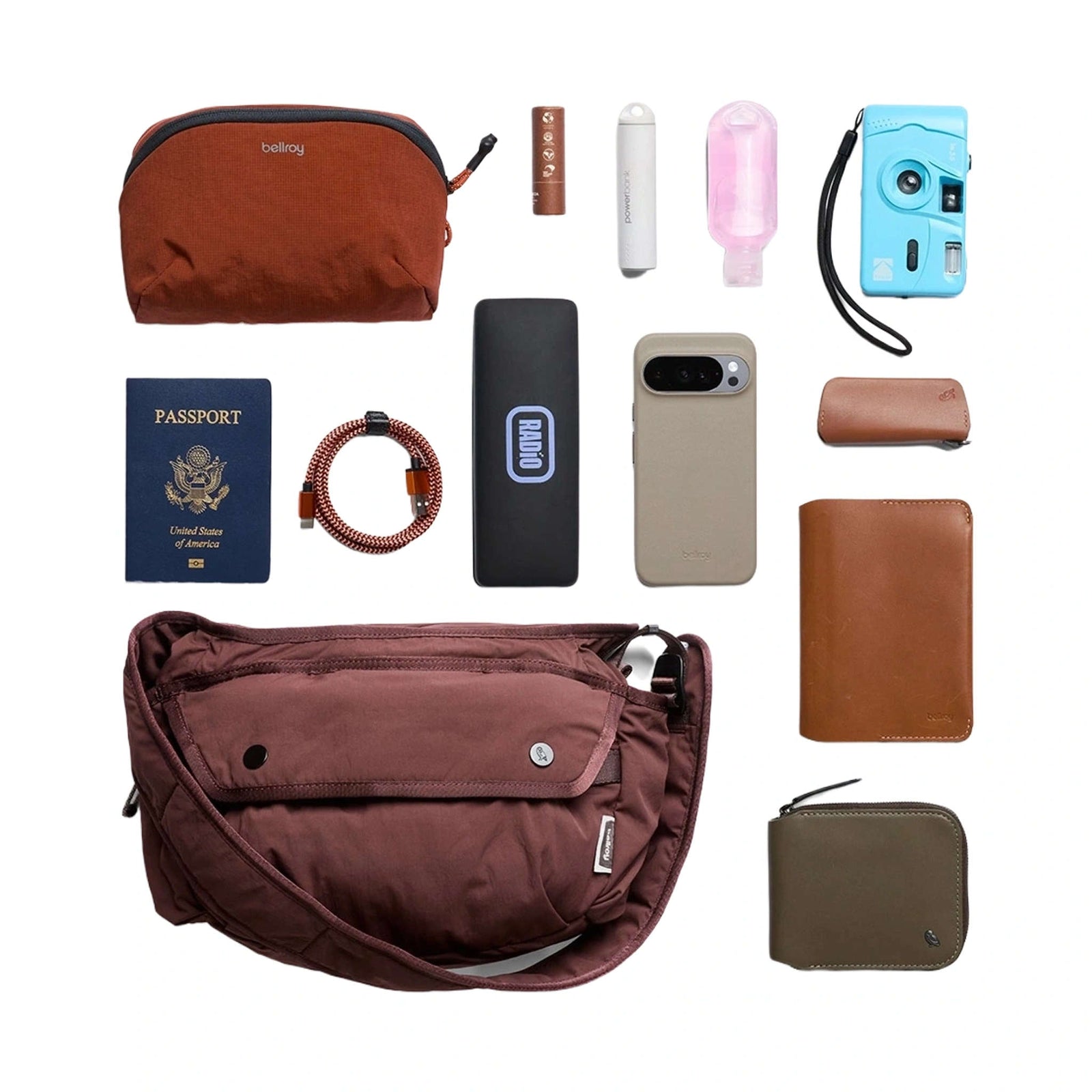 Cinch Sling Bellroy BHSA-BUR-243 Sling Bags 7L / Burgundy