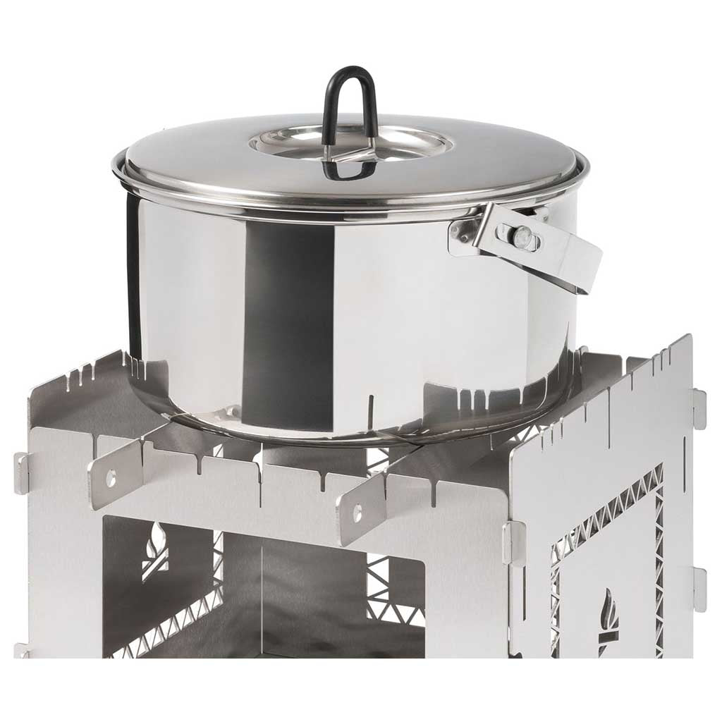 Bushbox XXL Campfire Trivets | Set of Two Bushcraft Essentials BCE-064 Firepit Accessories One Size / Stainless