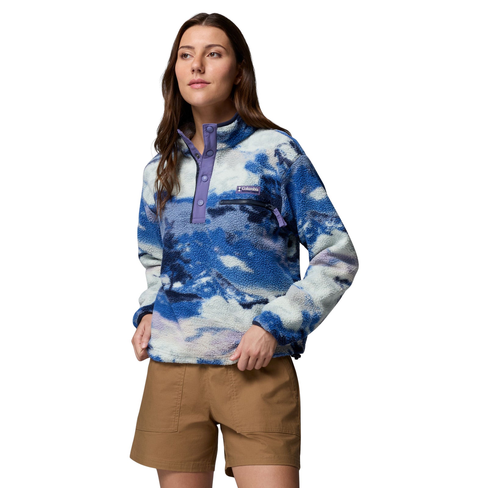Helvetia™ II Printed Cropped Half Snap | Women's Columbia Women's Hoodies