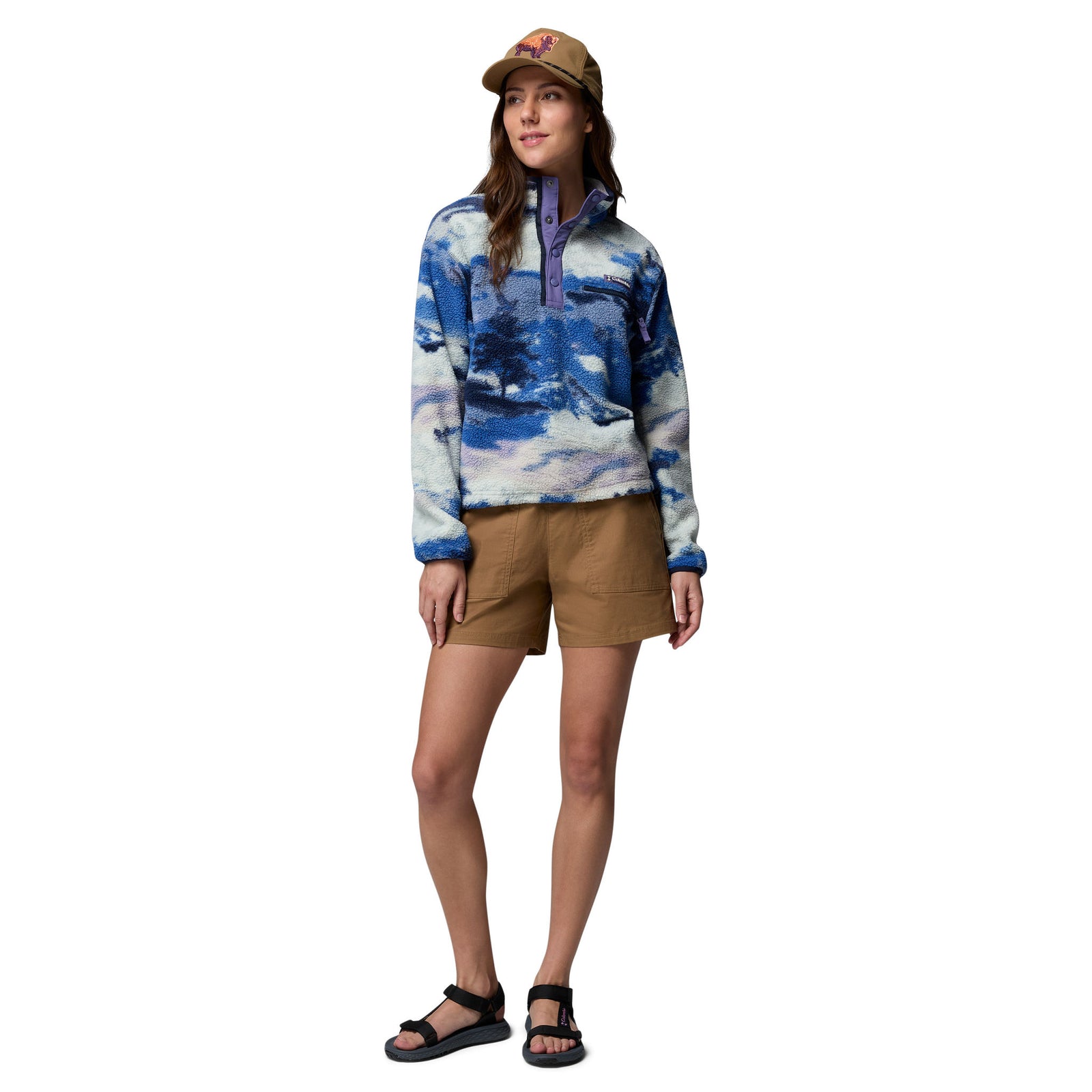 Helvetia™ II Printed Cropped Half Snap | Women's Columbia Women's Hoodies