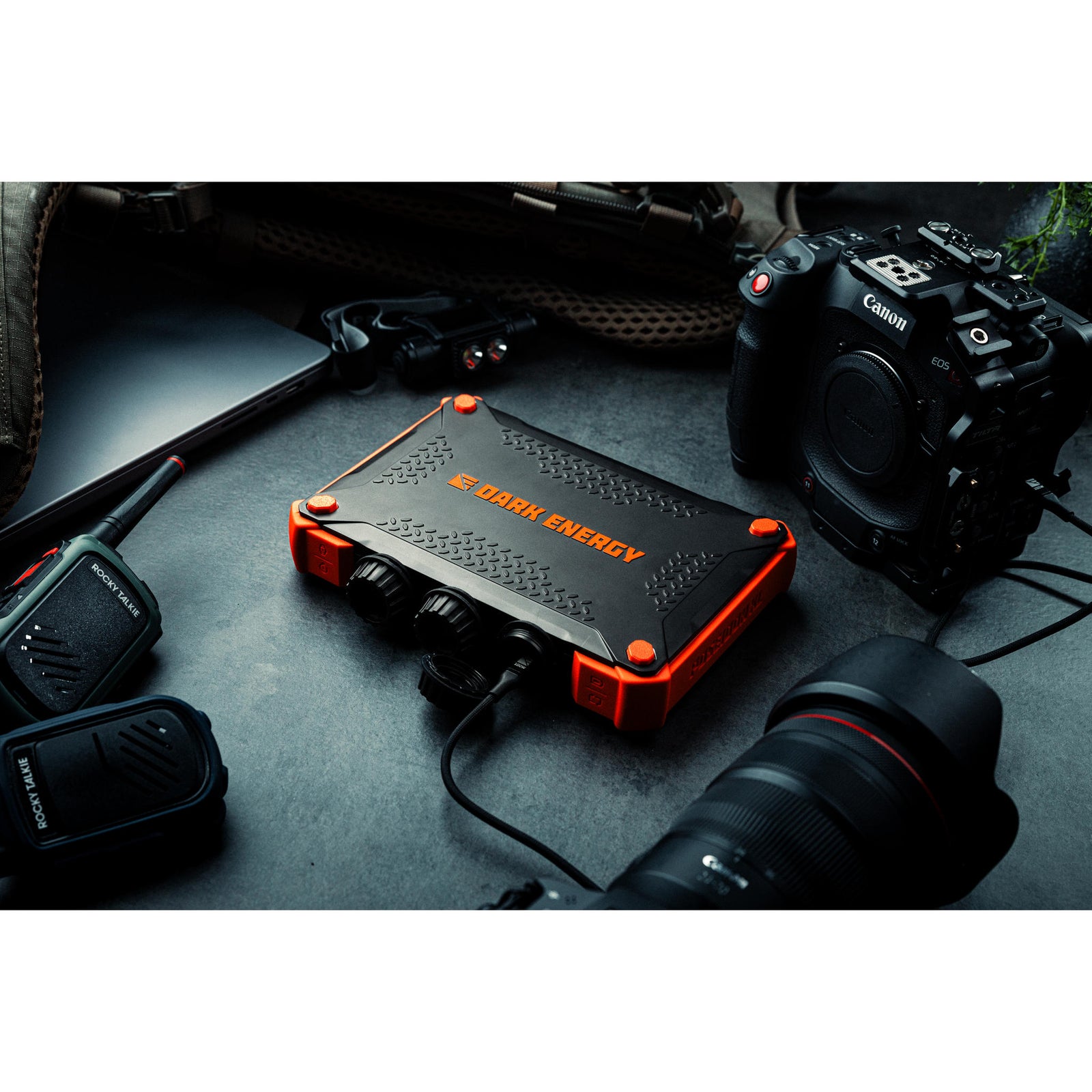Poseidon XL Indestructible Charger Dark Energy PXL100BKHV Power Banks One Size / Black/Orange