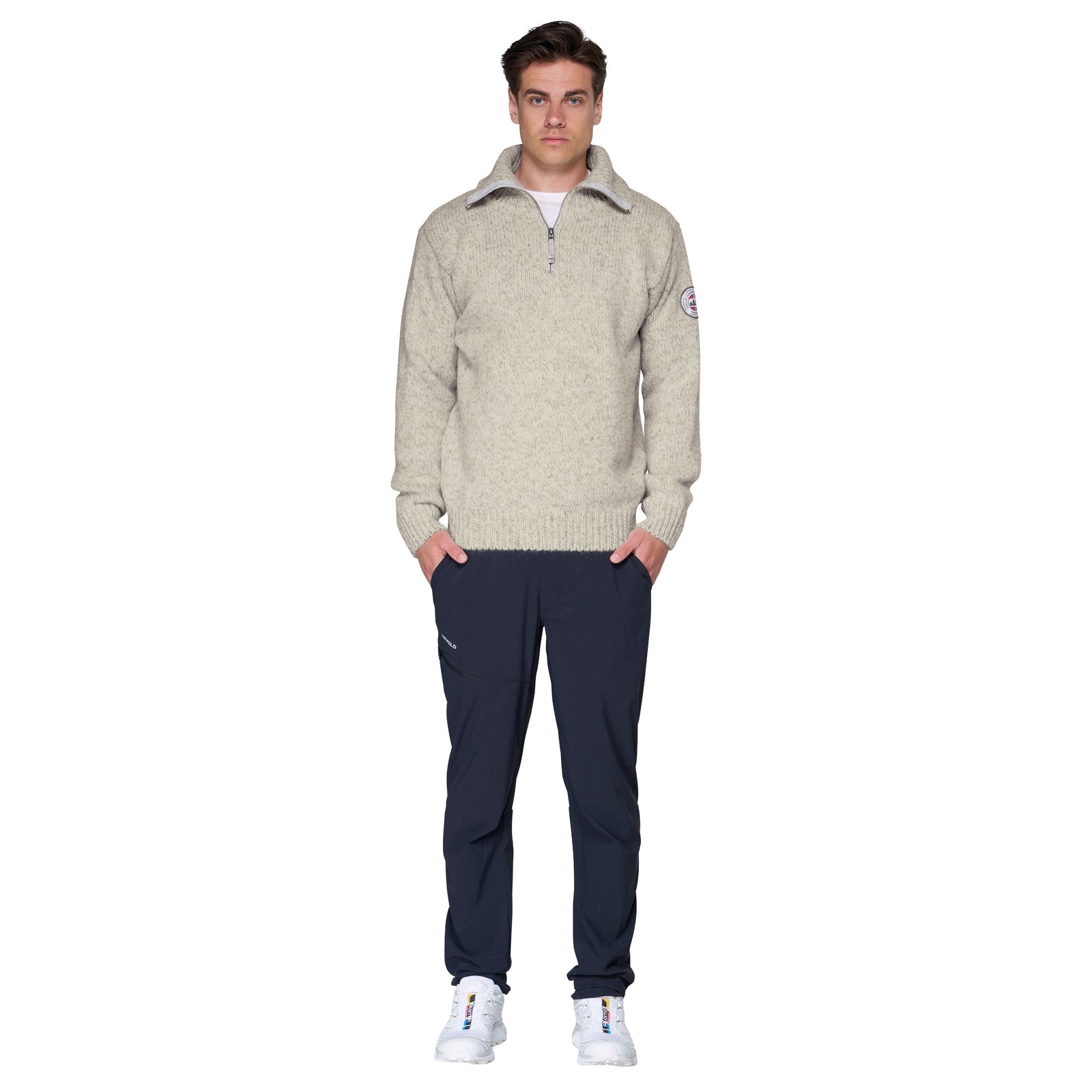 Nansen Wool Zip Neck Devold Unisex Knitted Jumpers