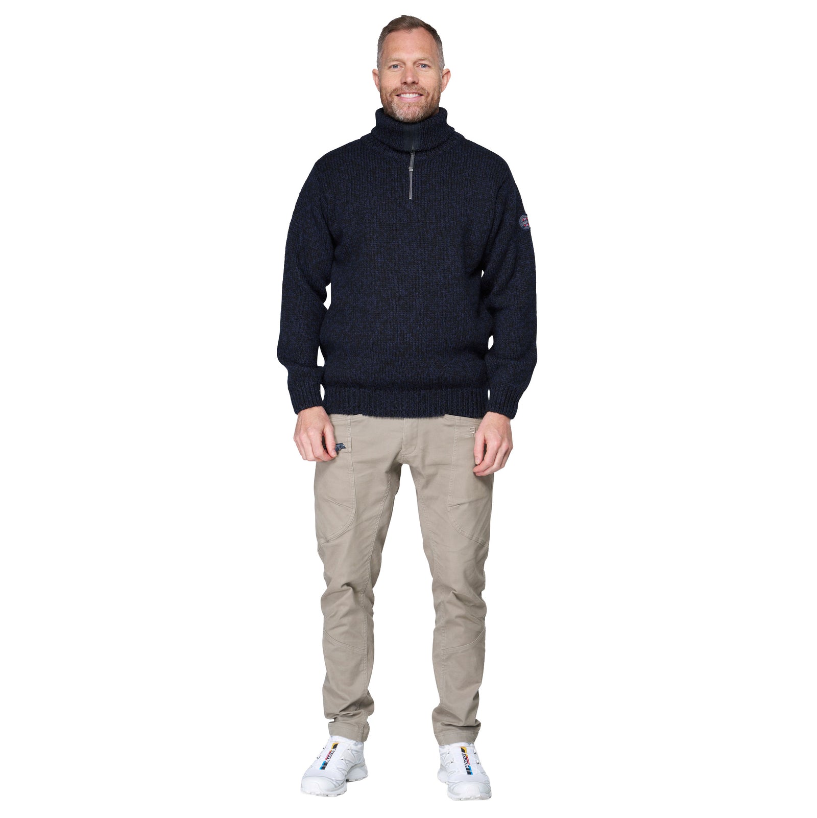 Nansen Wool Zip Neck Devold Unisex Knitted Jumpers