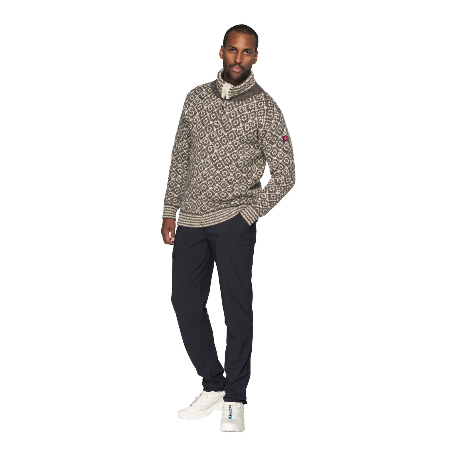 Svalbard Wool Zip Neck Devold Unisex Knitted Jumpers