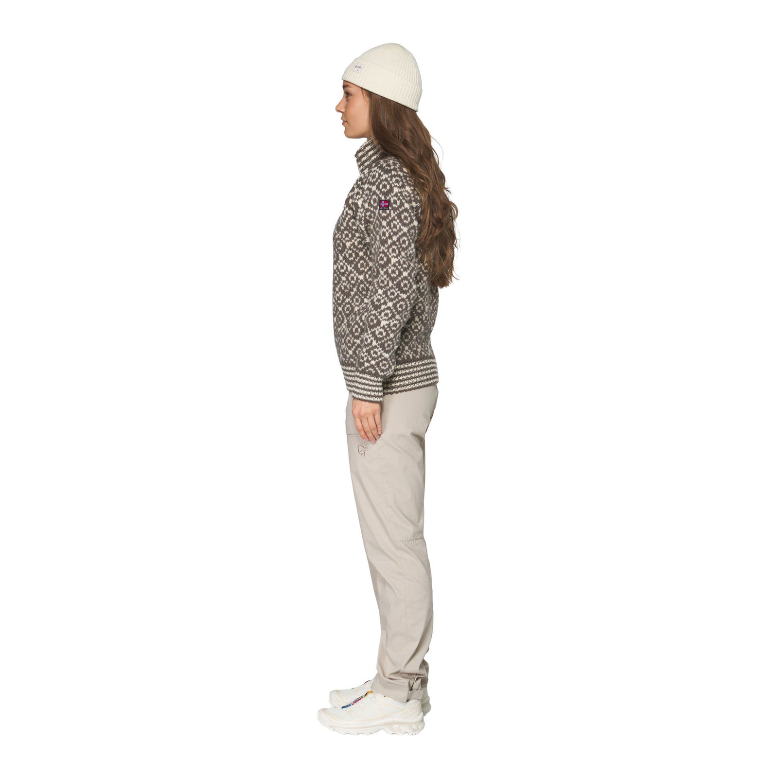 Svalbard Wool Zip Neck Devold Unisex Knitted Jumpers