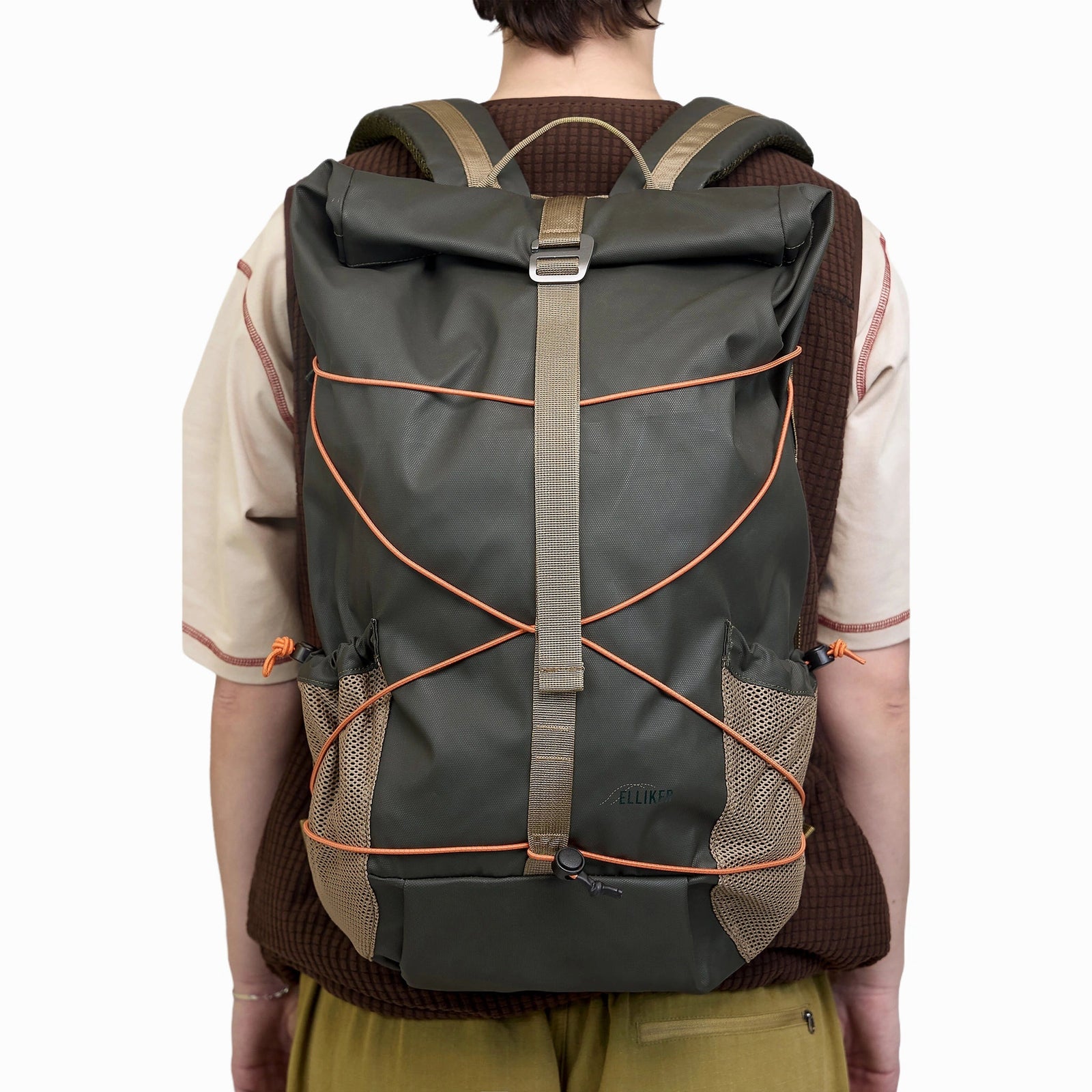 Dayle Roll Top Backpack Elliker 34001-DARKGREEN Backpacks 21L / Dark Green