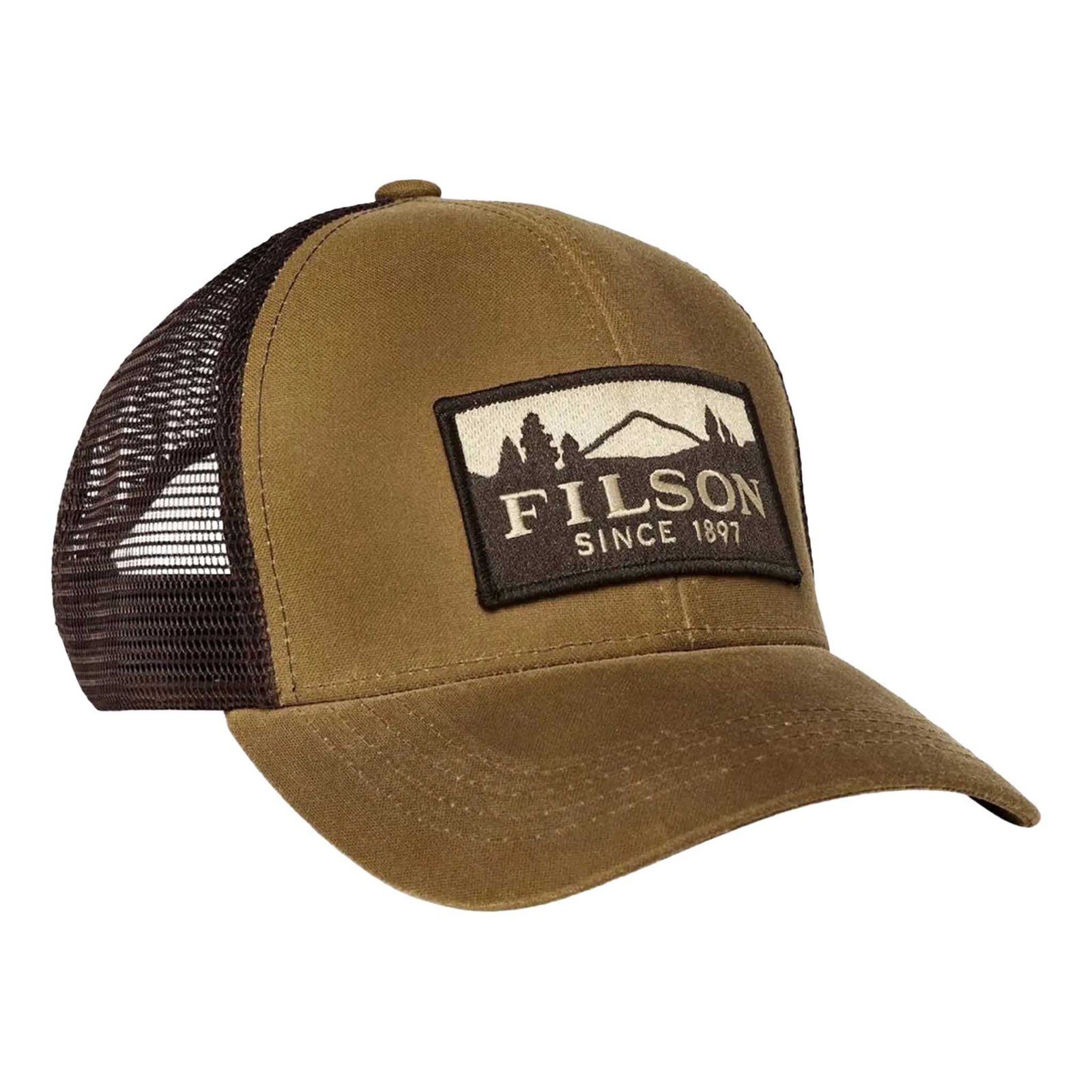 Scenic Waxed Logger Mesh Cap Filson FMACC0260-7178 Caps & Hats One Size / Dark Tan
