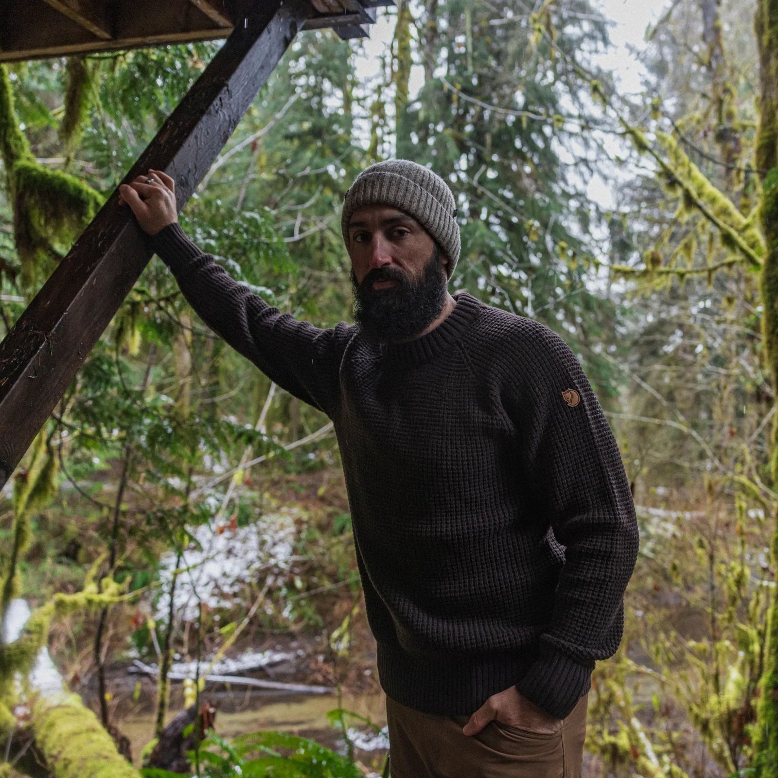 Övik Waffle Knit | Men's Fjällräven Men's Knitted Jumpers