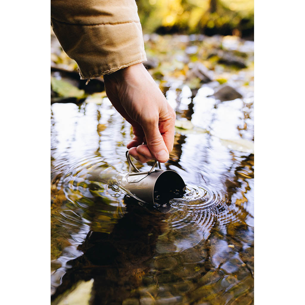UltraPress Water Purifier | Titanium Grayl 511-SEA-COV Water Filters 500ml / Titanium/Covert Black