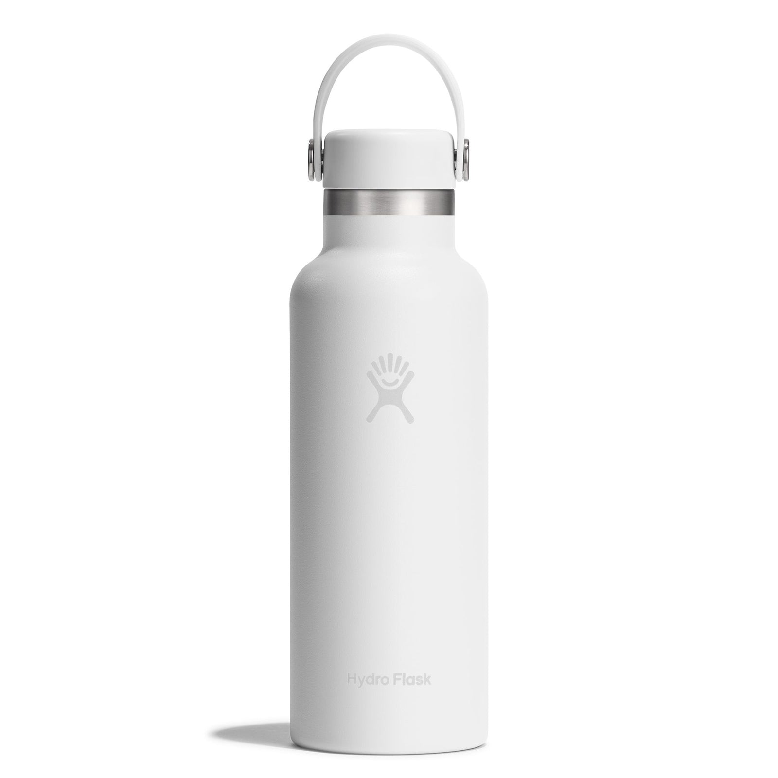 18 oz Standard Mouth w/ Flex Cap Hydro Flask S18CSX110 Water Bottles 18 oz / White