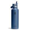 21 oz Standard Mouth w/ Flex Straw Cap Hydro Flask S21CFS384 Water Bottles 21 oz / Harbor Blue