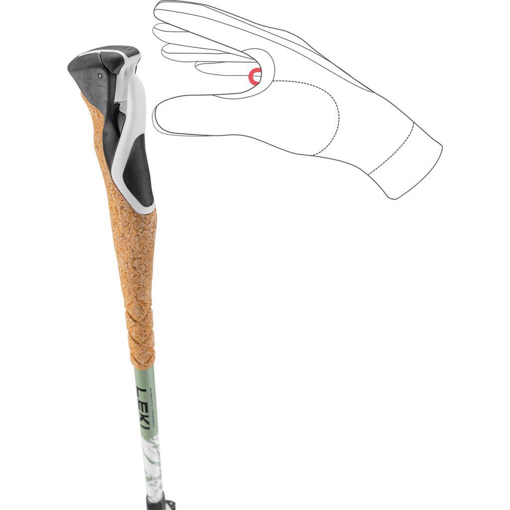 Cross Trail Carbon (Pair) Leki 65426421 Walking Poles 100-135cm / White/Envy/Black