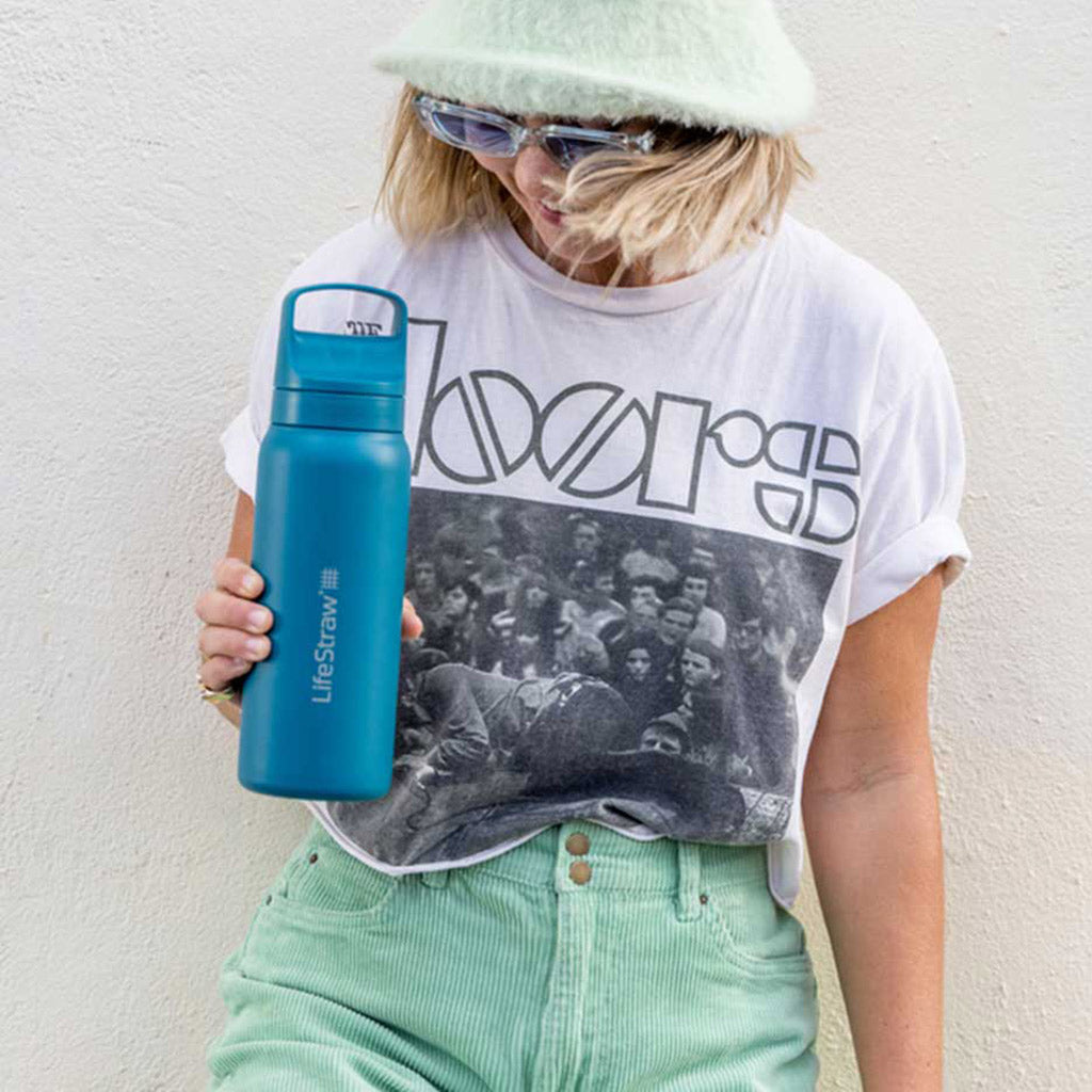 Lifestraw Go 1 Litre | Stainless Steel LifeStraw LSGV41STPWW Water Filters 1 L / Thistle Purple