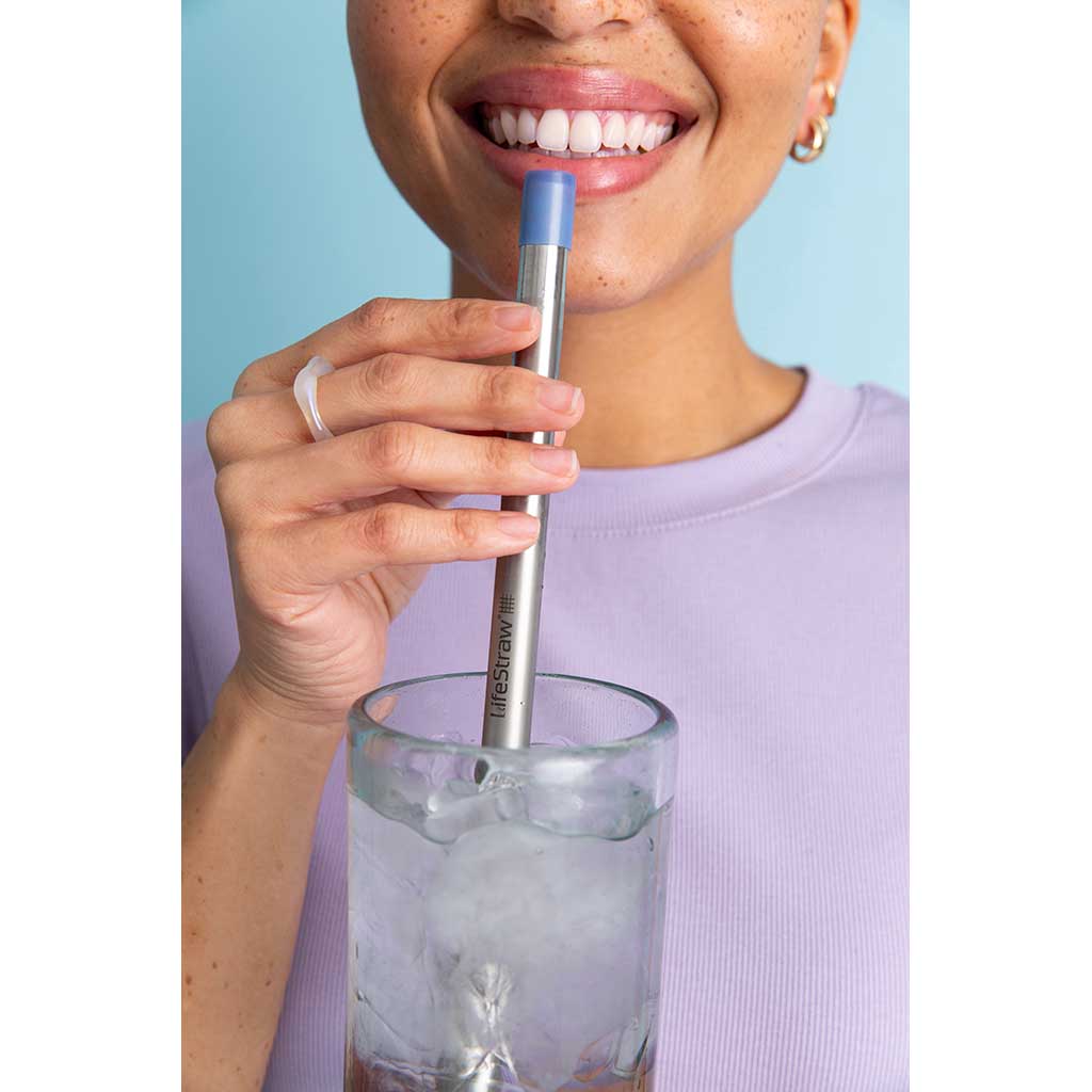 LifeStraw SIP with Carry Case LifeStraw LSSIP1SBWW Water Filters One Size / Stormy Blue
