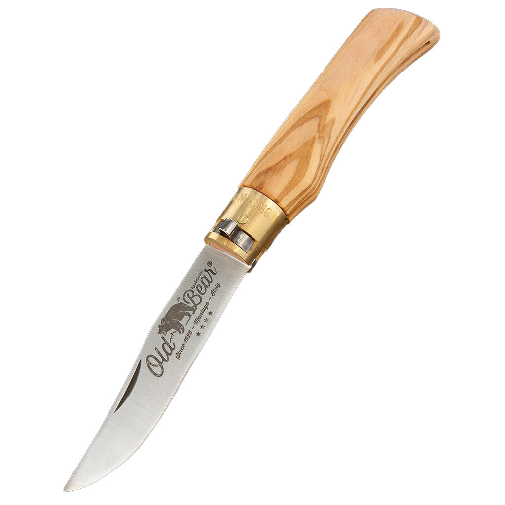Italian Olive Folding Knife | Stainless Steel Old Bear Pocket Knives