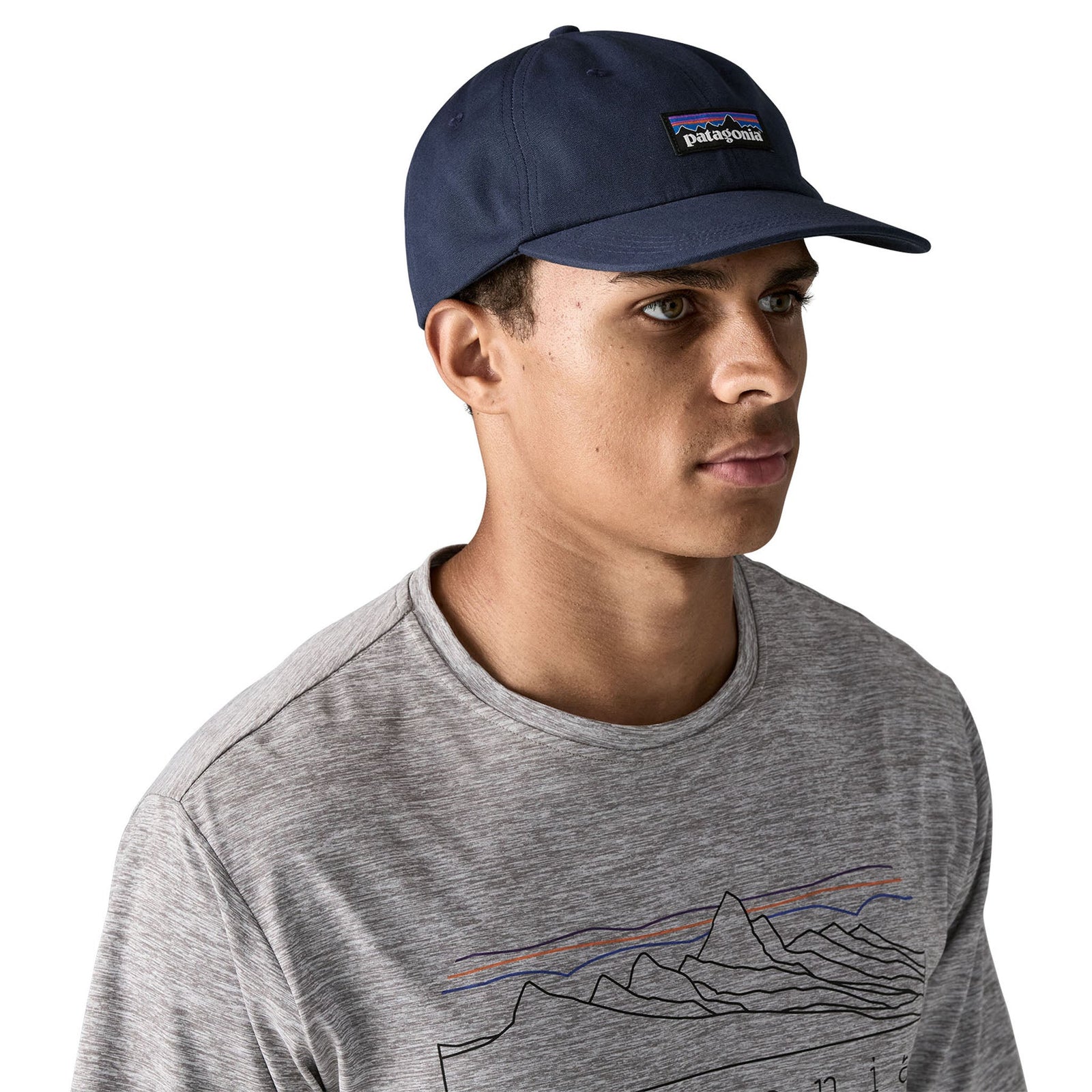P-6 Label Trad Cap Patagonia 38296-BISB-ALL Caps & Hats One Size / Birch White/Shore Blue