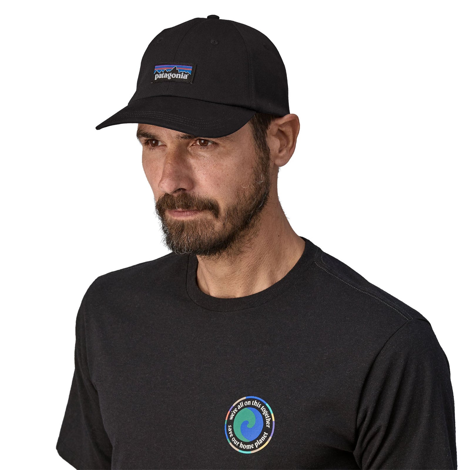 P-6 Label Trad Cap Patagonia 38296-BLK-ALL Caps & Hats One Size / Black