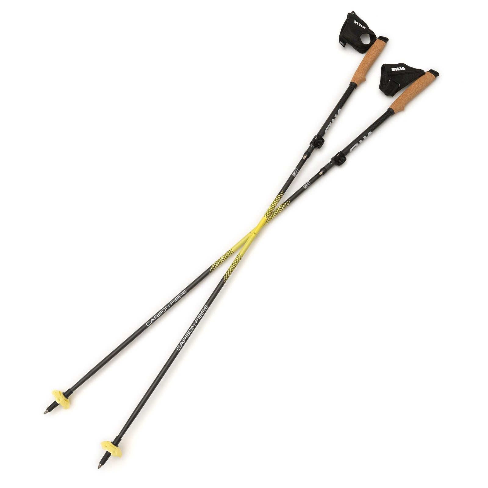 Running Poles Carbon Z | Adjustable | 120-140cm Silva 38603 Walking Poles 120-140cm / Black/Yellow
