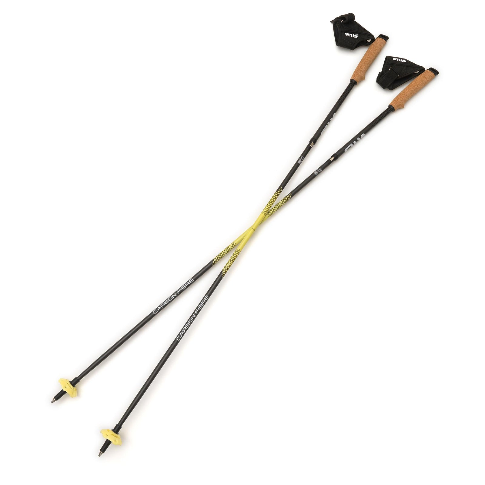 Running Poles Carbon Z | Fixed | 120cm Silva 38607 Walking Poles 120cm / Black/Yellow