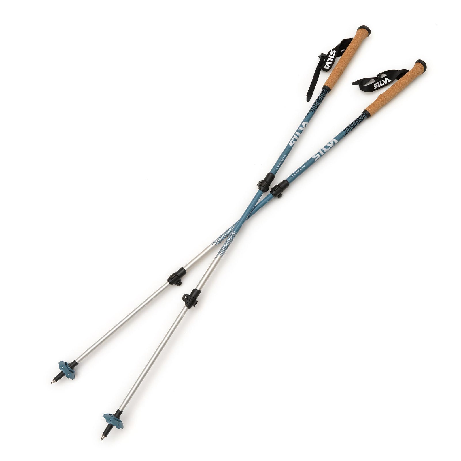 Trekking Poles Alu | 140cm Silva 38614 Walking Poles 140cm / Silver/Blue