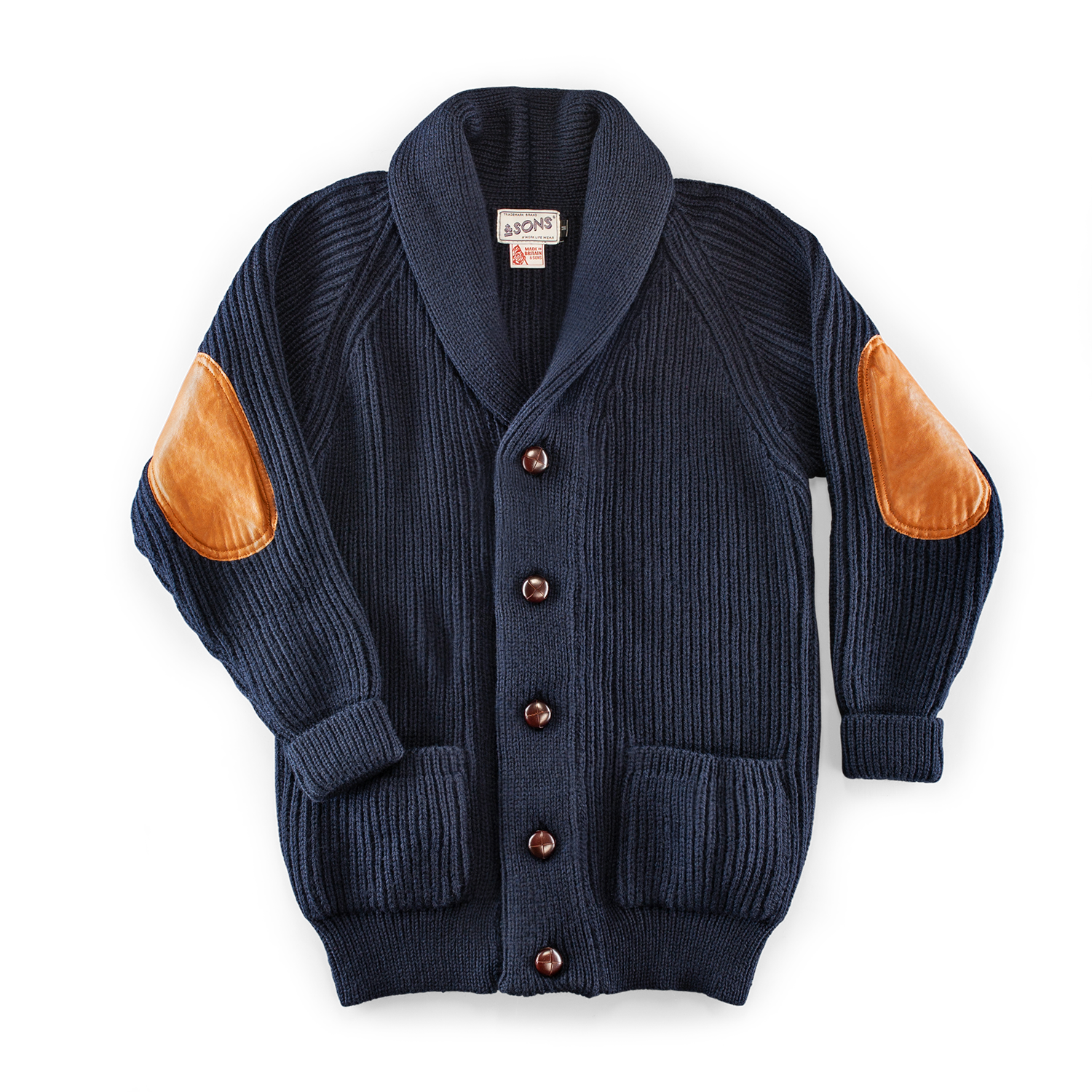 Pioneer British Wool Cardigan &SONS Men's Knitted Cardigans
