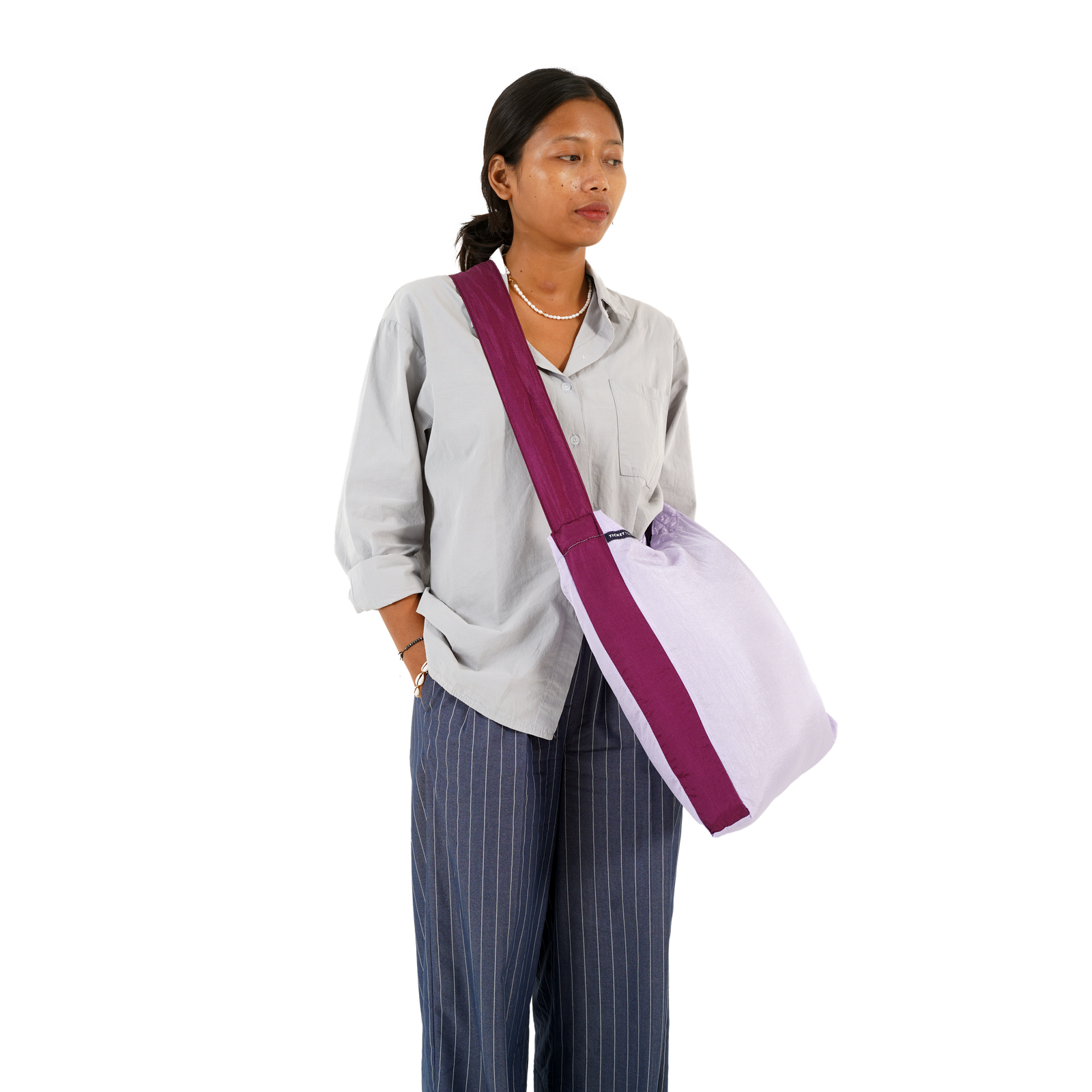 Eco Bag Ticket To The Moon TMEBM1978 Tote Bags 15L / Light Purple/Plum
