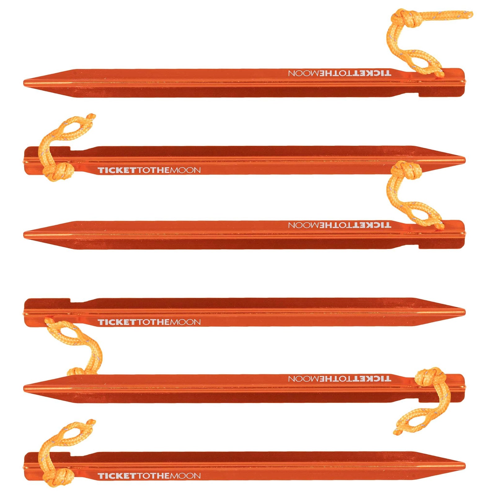 Pegs | Set of 6 Ticket To The Moon TMPEG6Y Hammock Accessories One Size / Orange