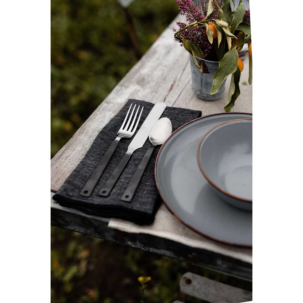 Polished Flatware | Set of 2 Barebones Living CKW-360 Cutlery Sets One Size / Slate Grey