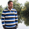 Addison 1871 Rugby Shirt Black & Blue 1871 Shirts - Rugby Shirts