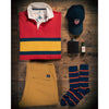 Outdoor Heritage Rugby Shirt Black & Blue 1871 Rugby Shirts
