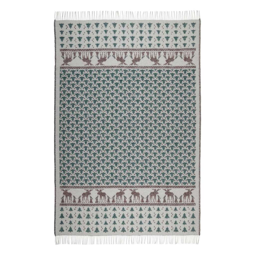 Skogen Wool Blanket Öjbro Vantfabrik OSKO05UP130220 Blankets 130 x 220 cm / Grey Multi