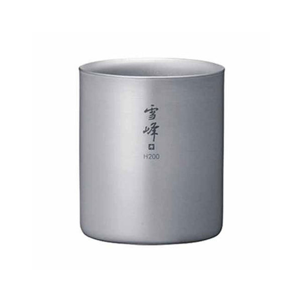 Titanium Double Wall Stacking Mug | H Series Snow Peak TW-124 Mugs 200ml / Titanium