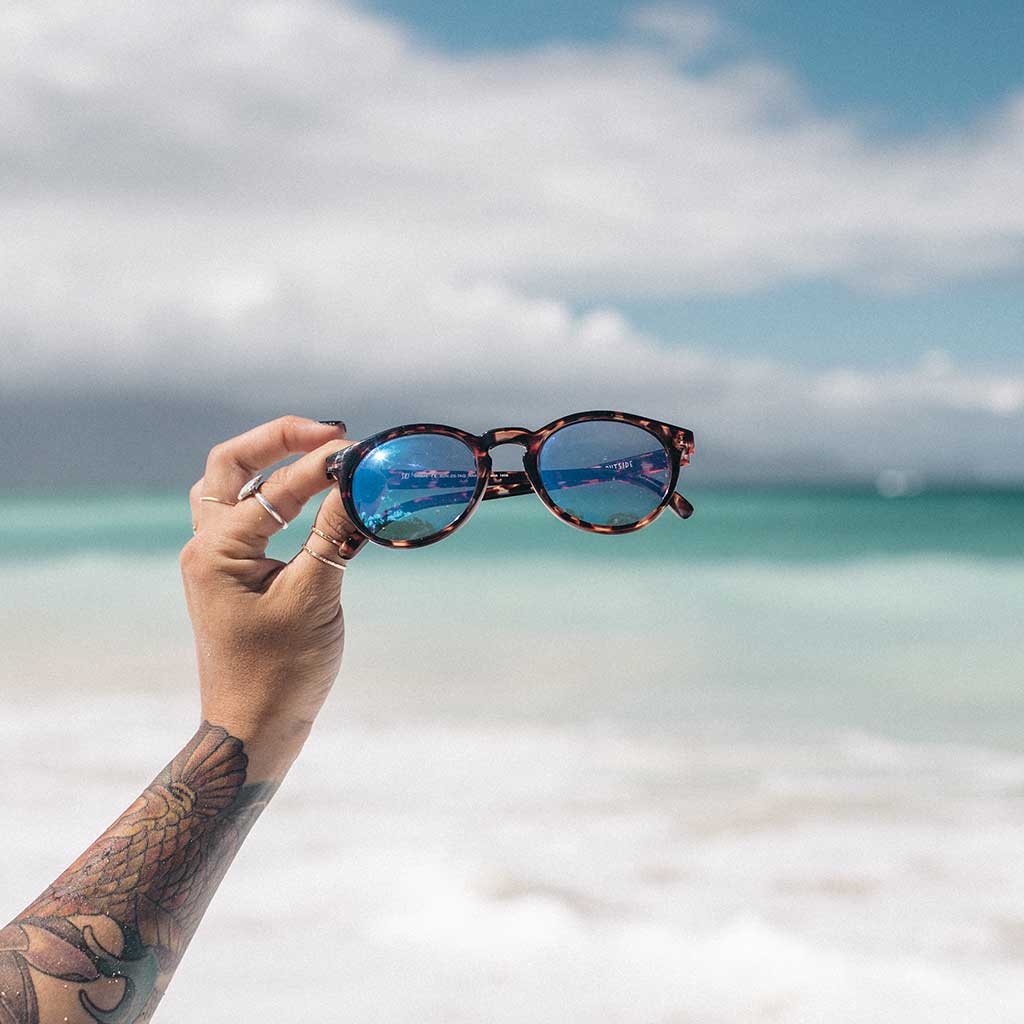 Dipsea Sunski SUN-DS-TAQ Sunglasses One Size / Tortoise/Aqua