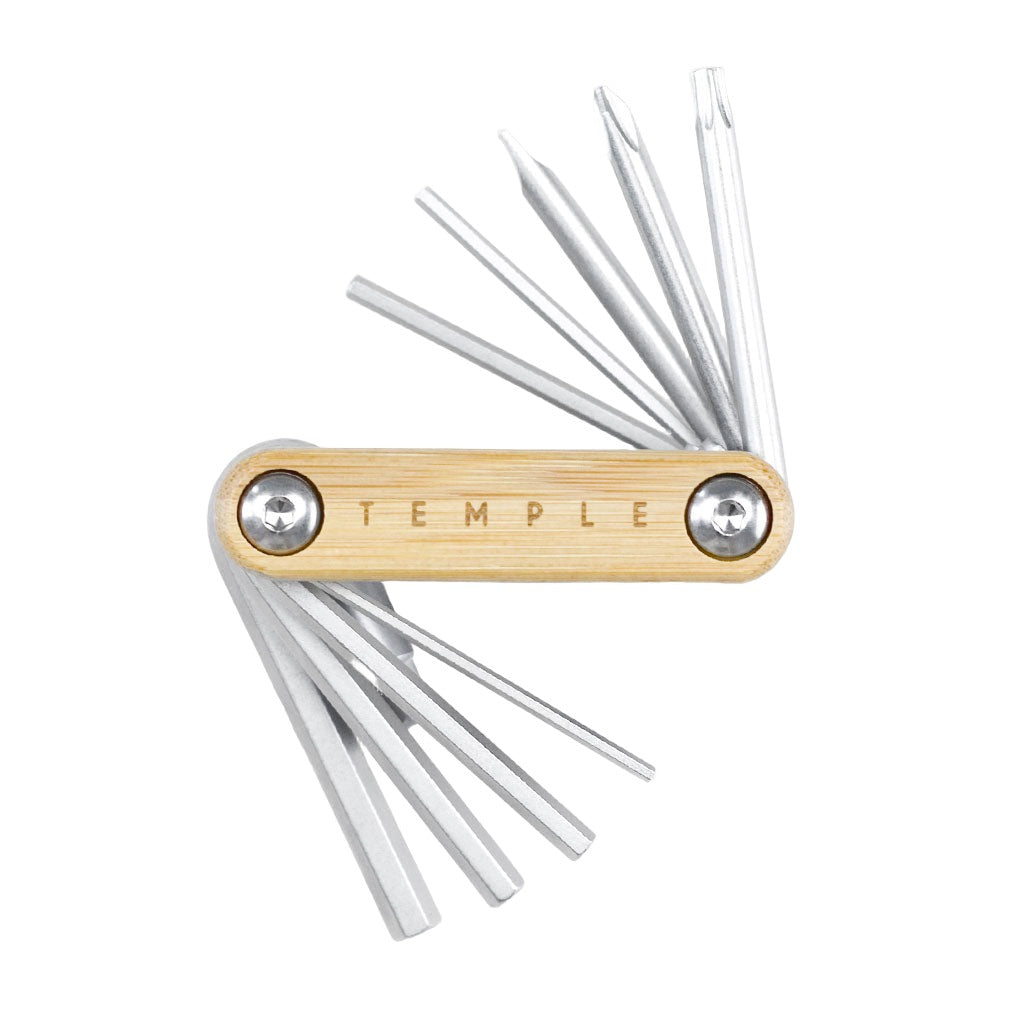 Bamboo Bike Multitool Temple Cycles TS-BAMTOOL Multitools One Size / Light Brown