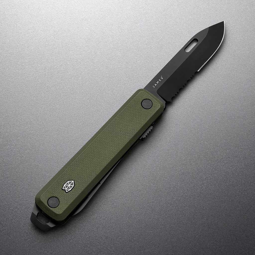 The Ellis | Scissors The James Brand KN119119-01 Pocket Knives One Size / OD Green | Black
