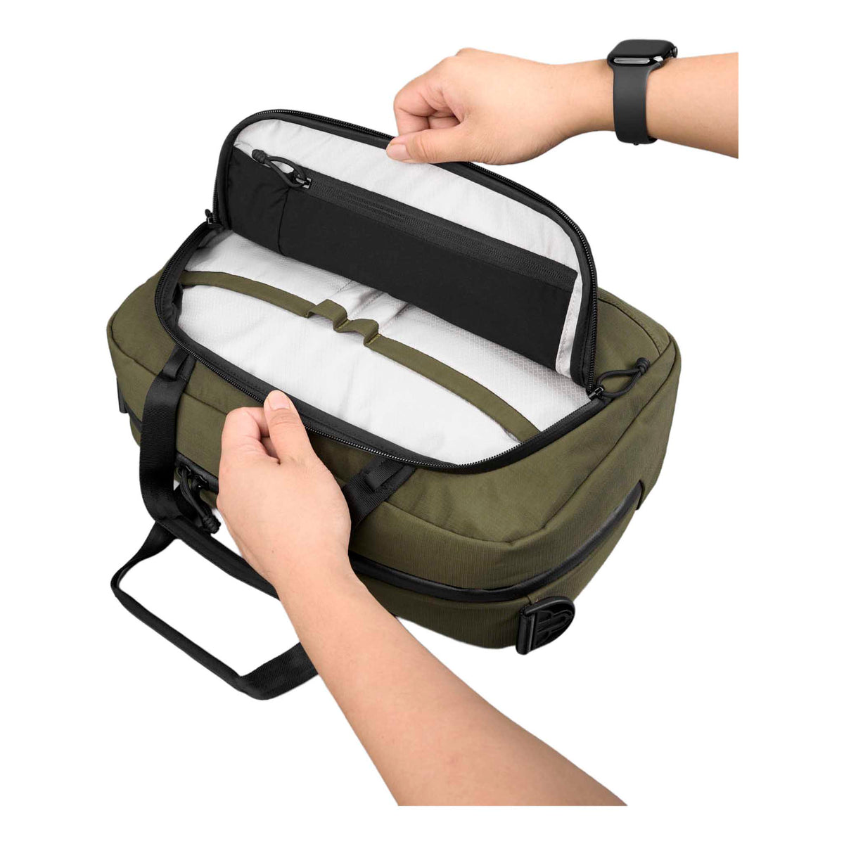 Bravo Brief | 14" Alpaka AA010910524 Briefcases 13L / Green Axoflux 400D Ripstop Nylon